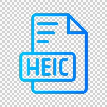 Heic Document file picture gradient icon. format file type icons symbol Illustrazione stock