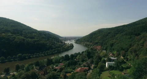 Heidelberg - Beatiful River Shot. Video stock 68289034