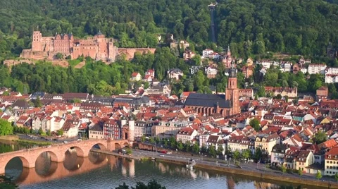 Heidelberg in the evening Stock Footage 54603665