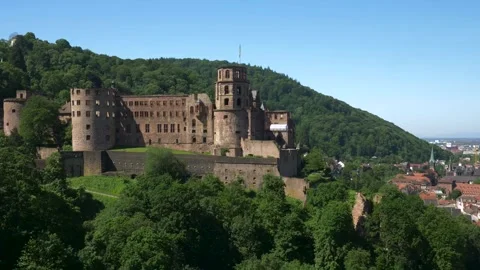 Heidelberg Germany 4K Hyperlapse Castle &amp; City View Stockbeeldmateriaal 299722329