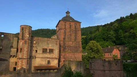 Heidelberg Germany 4K Hyperlapse Castle Tower Stockbeeldmateriaal 299722341
