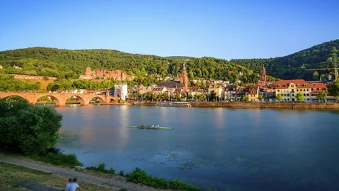 Heidelberg, Germany, time lapse around dusk Stock Footage 103273672