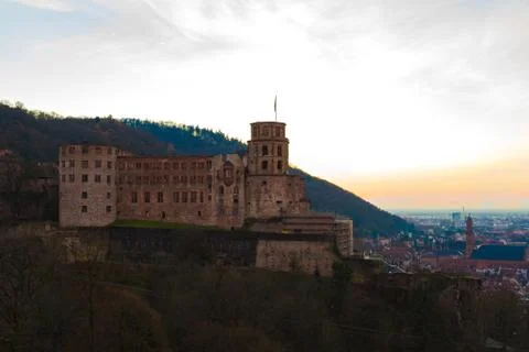Heidelberg at sunset Stock Photos
