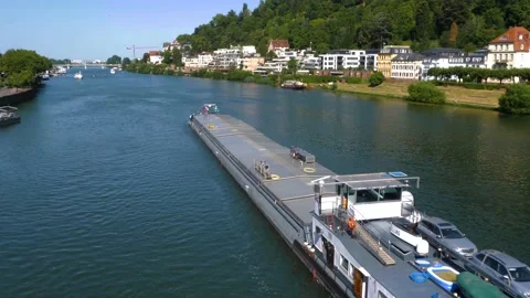 Heidelberg time lapse on neckar river Stock Footage 138425093