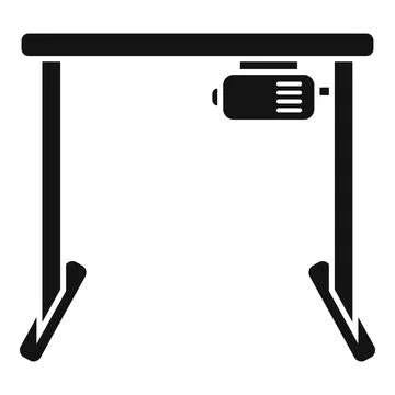 Heigh adjustable desk icon simple vector. Office workplace Stock Illustration
