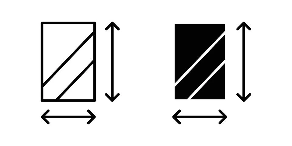 Height and width icon vector, symbol, logo illustrations イラスト素材