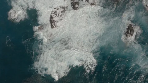 From the Height of Bird Flight of the Ocean Wave Video stock 106946095