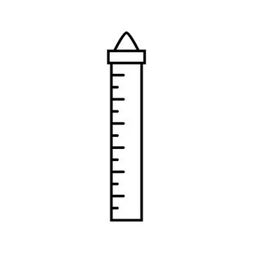 Height chart kid bedroom line icon vector illustration Stock Illustration