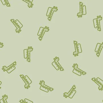 Height chart kid bedroom line vector seamless pattern 스톡 일러스트