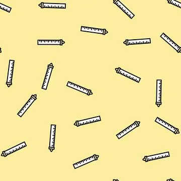 Height chart kid bedroom vector seamless pattern Stock Illustration