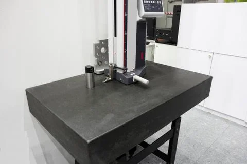 Height Gauge mearuring part Stock Photos