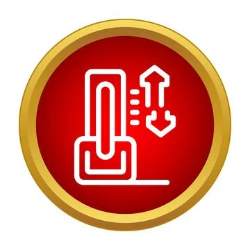 Height gauge measuring tool icon indicating precise dimension Stock Illustration