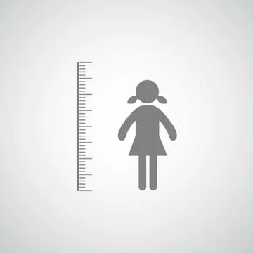 Height measurement symbol Stock Illustration