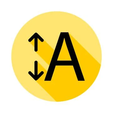 Height text outline icon in long shadow style イラスト素材