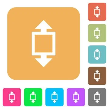 Height tool rounded square flat icons Stock Illustration