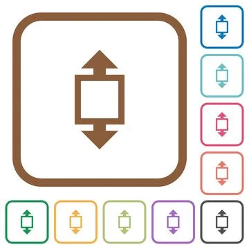 Height tool simple icons Illustrazione stock