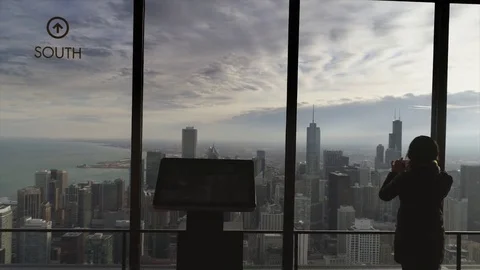 Height Views of Chicago John Hancock Video stock 81984848