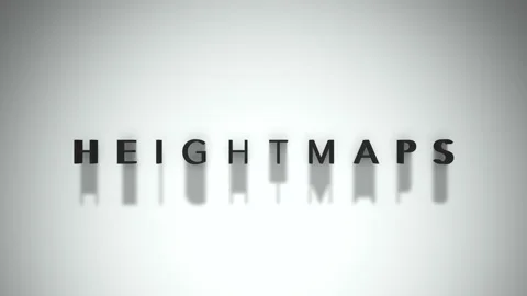 Heightmaps 3D title animation matte black text on a white background Stock Footage 300717725