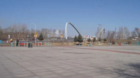 Heihe cityscape 07 Stock Footage 37356256