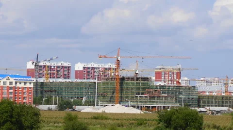 Heihe cityscape meadow 02 zoom-out Stock Footage 41055053