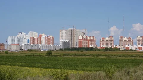 Heihe cityscape view from outskirts Stock Footage 41247488