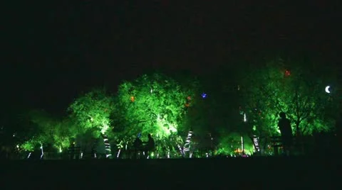 Heihe Night Park (view of the riverside) Stock Footage 11140610