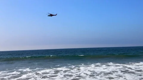 Heiicopter Over Beach Video stock 95768930
