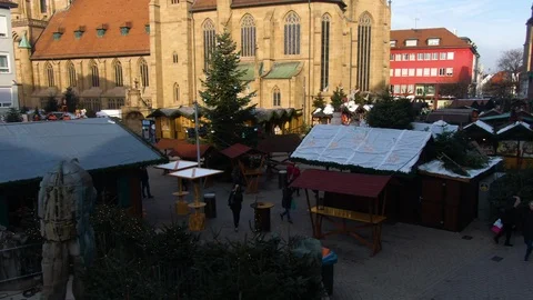 Heilbronn  before Christmas Stock Footage 121083496