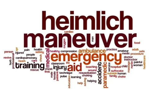 Heimlich maneuver word cloud Stock Illustration