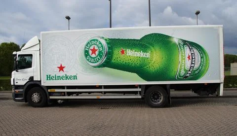 Heineken delivery truck Stock Photos