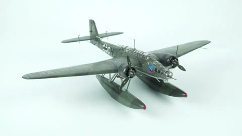 Heinkel He 115 German Multi-Role Naval Aircraft Close Up. Stock Footage 295382290