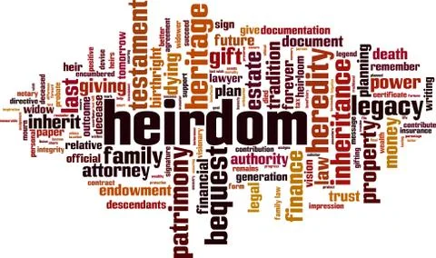 Heirdom word cloud Stock Illustration