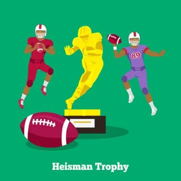 Heisman Trophy Concept Flat Design Stock Illustration