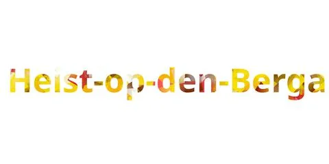 Heist-op-den-Berga text image stock design in colorful style letters Stock Illustration