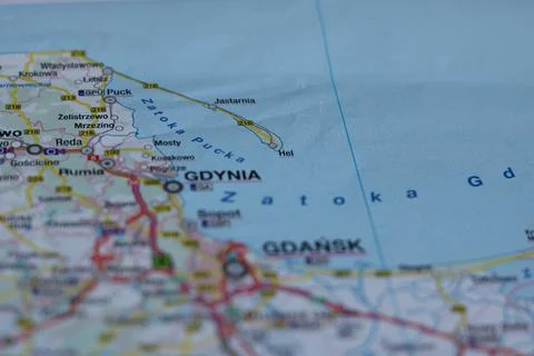 Hel on the Europe map Stock Photos