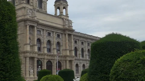 Heldenplatz (Heroes Square) and the Austrian National Library in Vienna Stock Footage 67609262