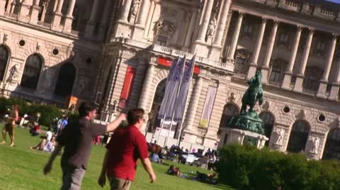 Heldenplatz Vienna (dutch angle) 3 Stock Footage 22241523