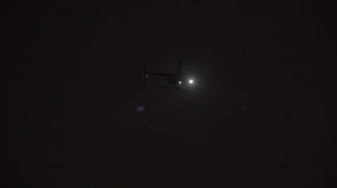 Heli at Night Crossing 動画素材 61634786