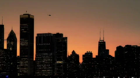 Heli Over Chicago 2 Stock Footage 744137