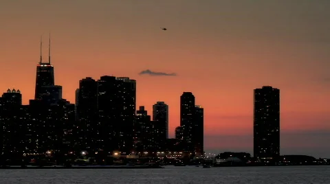 Heli Over Chicago 3 Stock Footage 744219