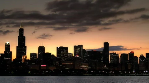 Heli Over Chicago Stock Footage 744107