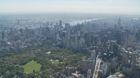 Heli view over manhattan Stock Footage 272946