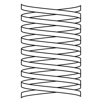 Helical coil compression spring mechanical engineering component illustrati.. Stock Illustration