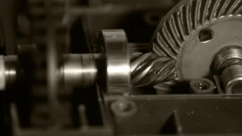 Helical gears, gearbox reducer Stock Footage 233526914