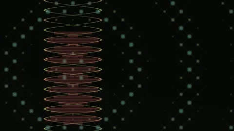 Helical Particle Strand Structure and Scanning Grid Motion Stockbeeldmateriaal 341311655