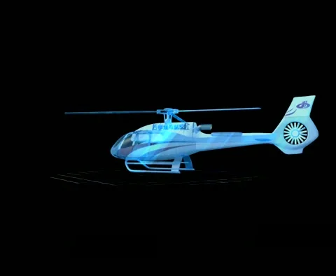 Helicopter 3D animation Stock Footage 241911996