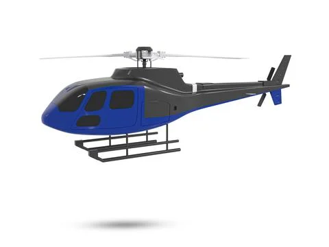 Helicopter 3D icon. 3d model of fighter helicopter. Stockillustratie