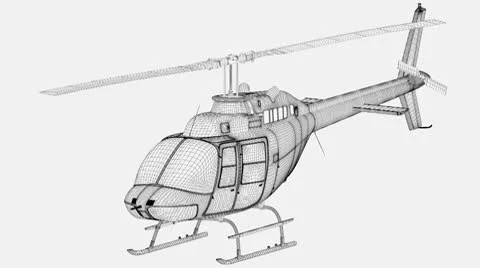 Helicopter 3d model cuting step by step on white background (1080p) Stock-Footage 10731964