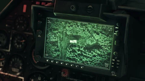Helicopter With Advanced Gun Targeting System Attacks Enemy Transport Vehicle Stock Footage 279814153