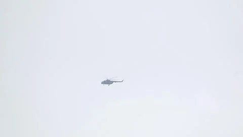 The helicopter in the air 1 Video stock 321248067